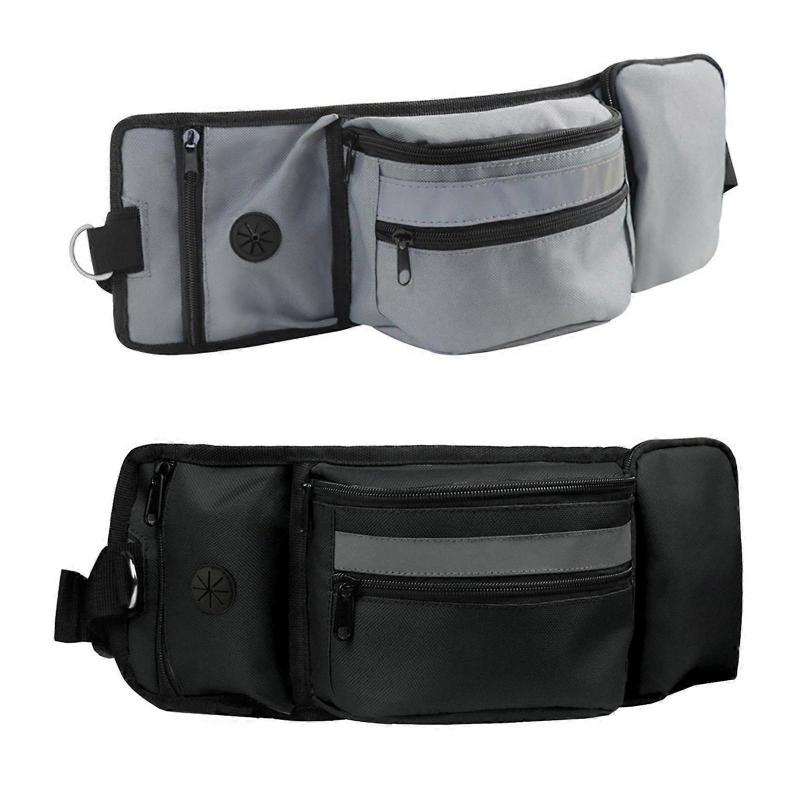 Dogs Training Pouch for Running Walking with Treat Bag Puppy Outdoor Training Bag Portable Bum Bag Pet Dogs Travel Gear  Gray