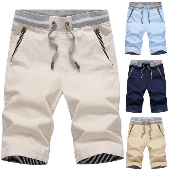 Men Summer Casual Drawstring Shorts Sports Cycling Beach Sweatpants Fifth Pants