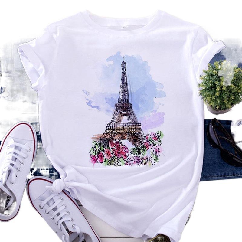 Summer Butterfly Flower Women's Printed Simple Letter Cute Pure Cotton Short Sleeved T-Shirts Women’s