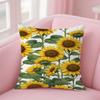 Sunfloweres Pillow Cover Case Square Sofa With For Home Use