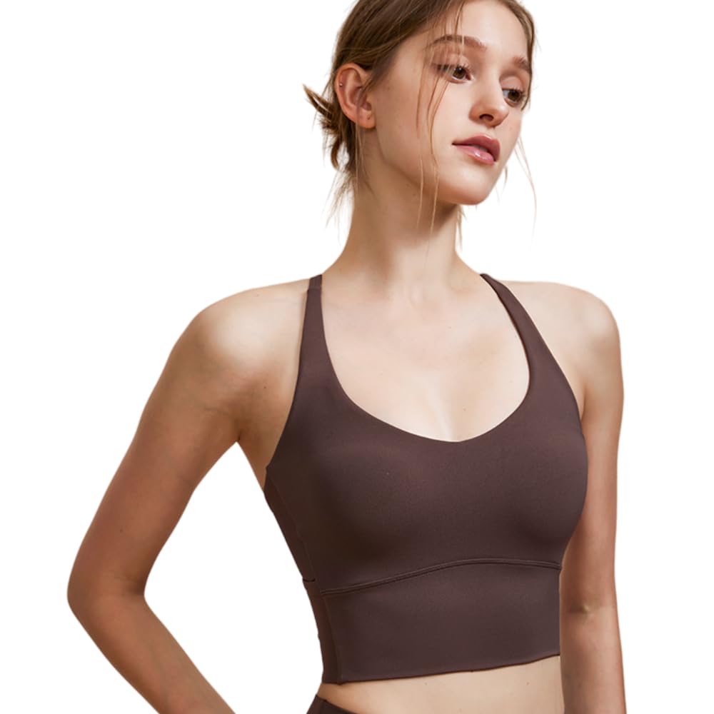 

Спортивный бюстгальтер Yomoment средней поддержки с перекрестной спинкой, широкий топ для йоги с чашечками, дизайн без колебаний, быстросохнущий, на косточках,