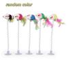 Spring Cat Toy Interactive Suction Cup with Spring Mouse Feather Pet Toy Random Color Cat Accessories