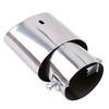 Punta de tubo de silenciador de escape redonda y recta trasera de coche cromada de acero inoxidable Universal