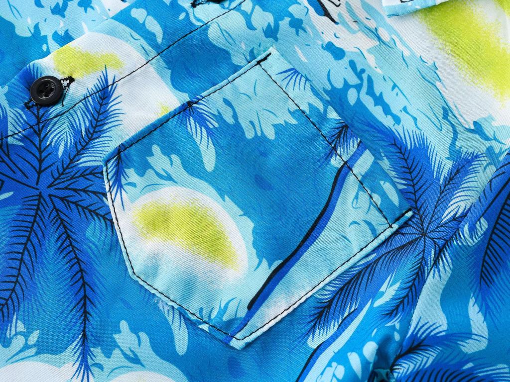 Summer Kids Beach Coconut Tree Boys' Short Sleeve & Shorts Set