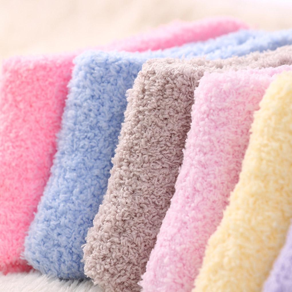 Women Socks Soft Coral Velvet Plush Thicken Floor Bed Sock For Autumn Winter Solid Color Warm Lady Socks