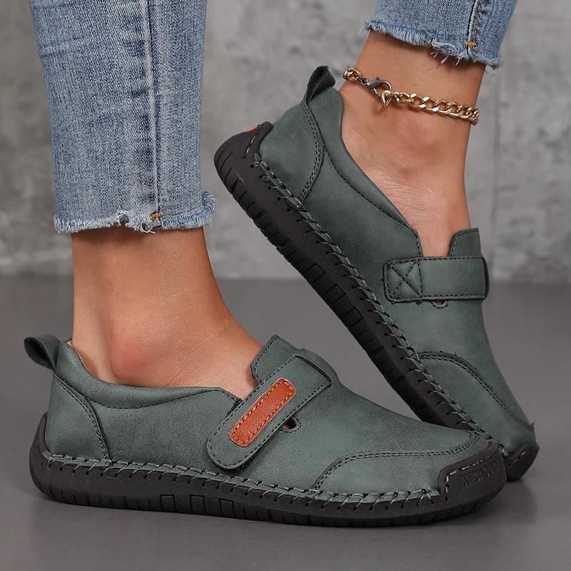 Women Sandals Summer 2025 Comfortable Flat Shoes Casual Suede Slip in Loafers Casual Sneaker Fashion Cowboy Set Vulcanize Shoes