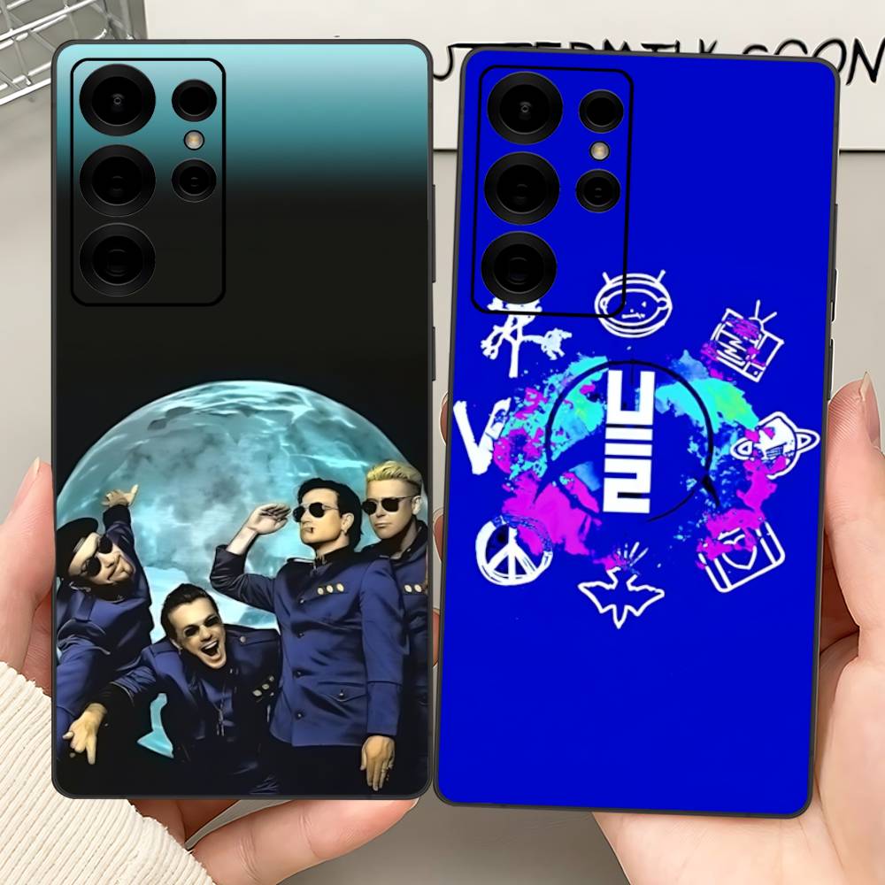 1pc Famous U-U2 Rock Band Phone Case For Samsung S 24 Fe 25 Ultra Plus 20 Lite 21 30 22 23 24 22 Ultra 5G Fundas
