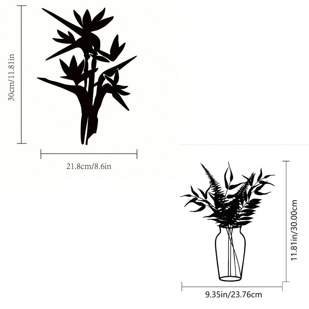 Elegant Abstract Plant Metal Wall Art for Living Room, Study & Bedroom