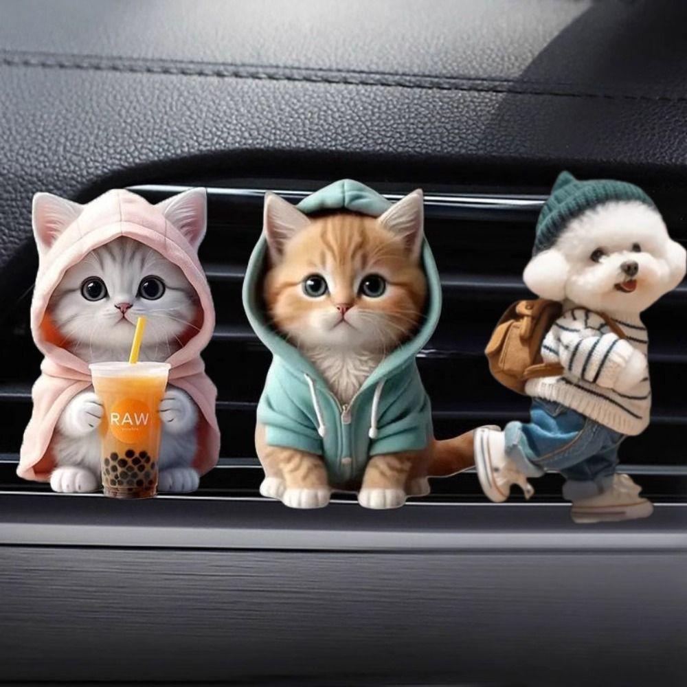 3pcs Animal Shape Freshener Diffuser Long-Lasting Fragrance Car Scent Car Decoration