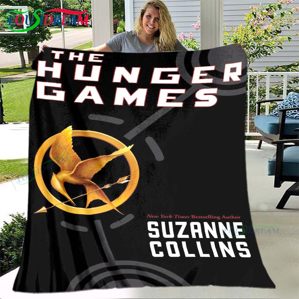 Hot Fashion The Hunger Games Pattern Blanket Flannel Thin Blanket Portable Home Travel Office Lunch Break Blanket Birthday Gift