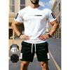 Men's Sports Two-piece Set Short Sleeved T-shirt and Shorts Running and Fitness Sportswear Summer Promotion Latest Hot Selling
