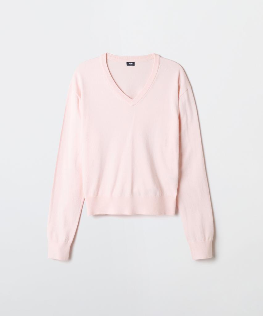 Seupao [Soft Yarn] Women'S V-Neck Knit_Spkwg23W02