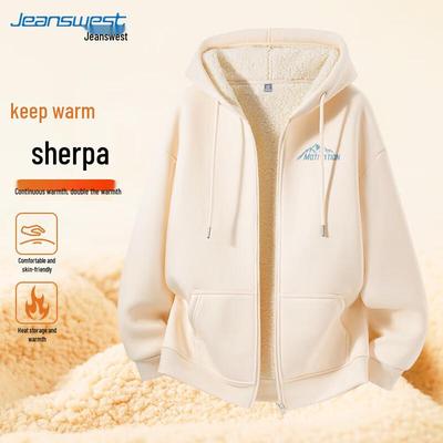JEANSWEST Herren Lammfell Kapuzenpullover
