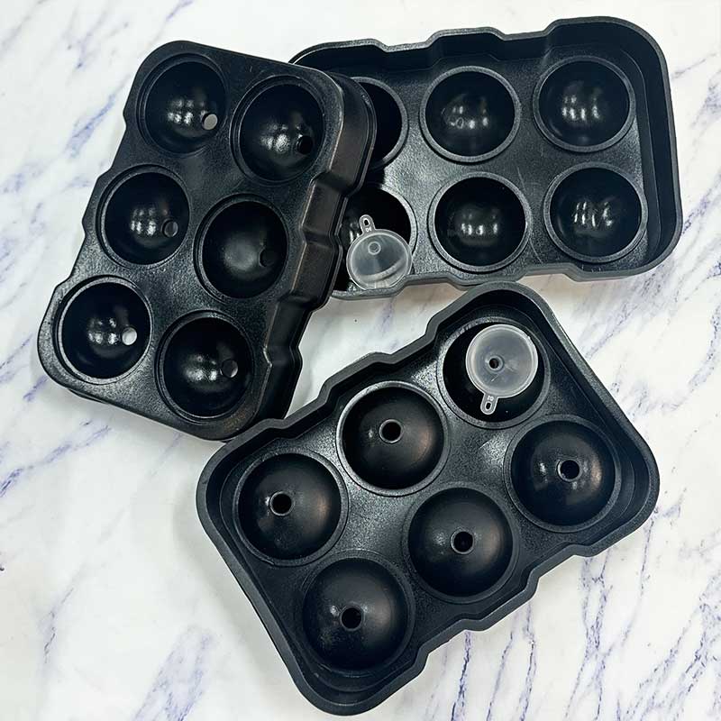 Ice Cube Tray Silicone Ice Ball Freezer Mold Square Ice Cube Maker with Lid 6/8 Grids for Whiskey Cocktail Coffee Accessories