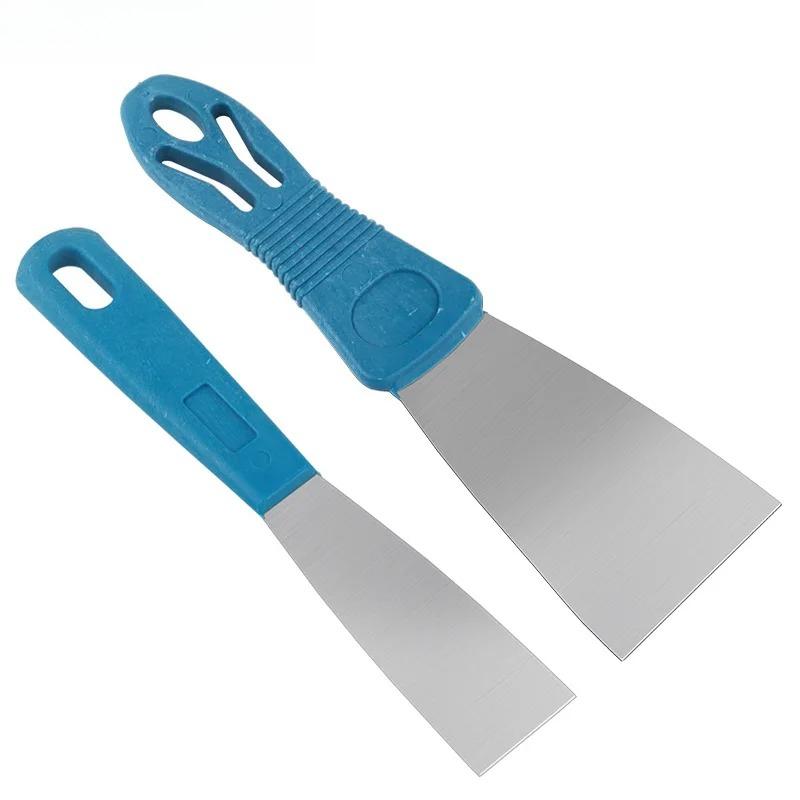 1PC Multi-Purpose Premium Stainless Steel Oblique Blade Scraper Putty Knife with Plastic Handle 1 Inch 2Inch for Tile Grout Wall 1