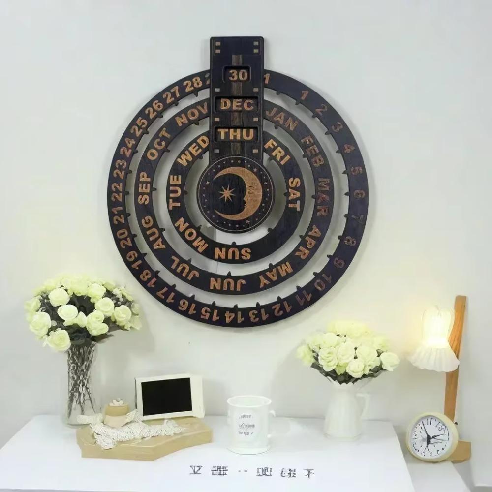 Personalized Rotating Calendar Retro Hanging Calendar Perpetual Calendar  Keep Track of Dates Days