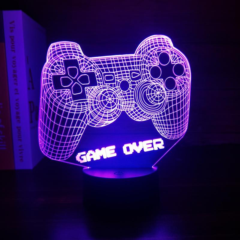 3D LED Night Light Game Controller & Headphone Series, USB Ambient Lamp, Gift Light