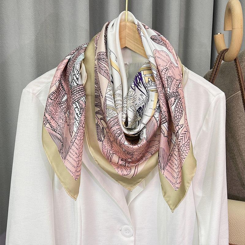 Xiaoxiangfeng 111 Mulberry Silk Scarf Women's Digital Printing 91 Twill Process 16 Mmi Thickened Gentle Wind Spot
