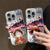 Black Soft Shell Phone Case for iPhone 16e 16 Pro Max 14 15 12 11 17 Air 14 Plus 13 Pro Cute Anime Ones Pieces Luffy