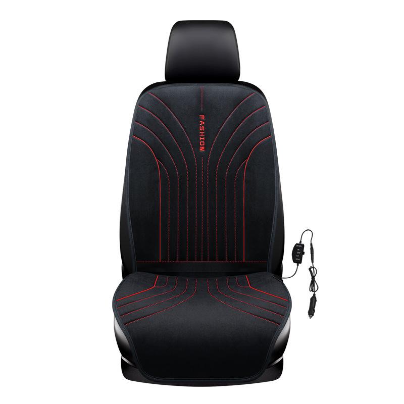 12V Winter Velvet Heated Car Seat Cushion - Single Seat Pad