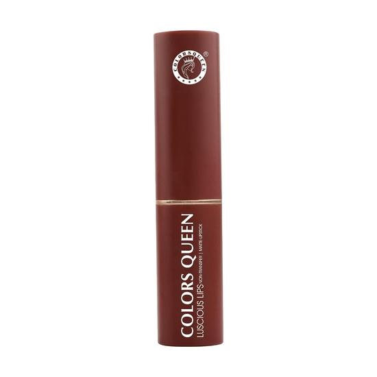Colors Queen Luscious Lips - Non Transfer Creamy Matte Lipstick | Highly Pigmented with Smooth Application   (17 - Rouge - 3.5g)