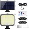 KERNOWO Solar Lights Outdoor, 118 LED Solar Motion Sensor Flood Lights with Remote, IP65 Waterproof Solar Powered Security Spot Lights with 16.5Ft
