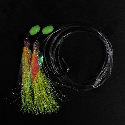 10 sacos de isca de pele de peixe brilhante, equipamentos sabiki com ganchos, pesca marítima, rosa, amarelo, verde, pisca-pisca, isca com barril giratório, arenque