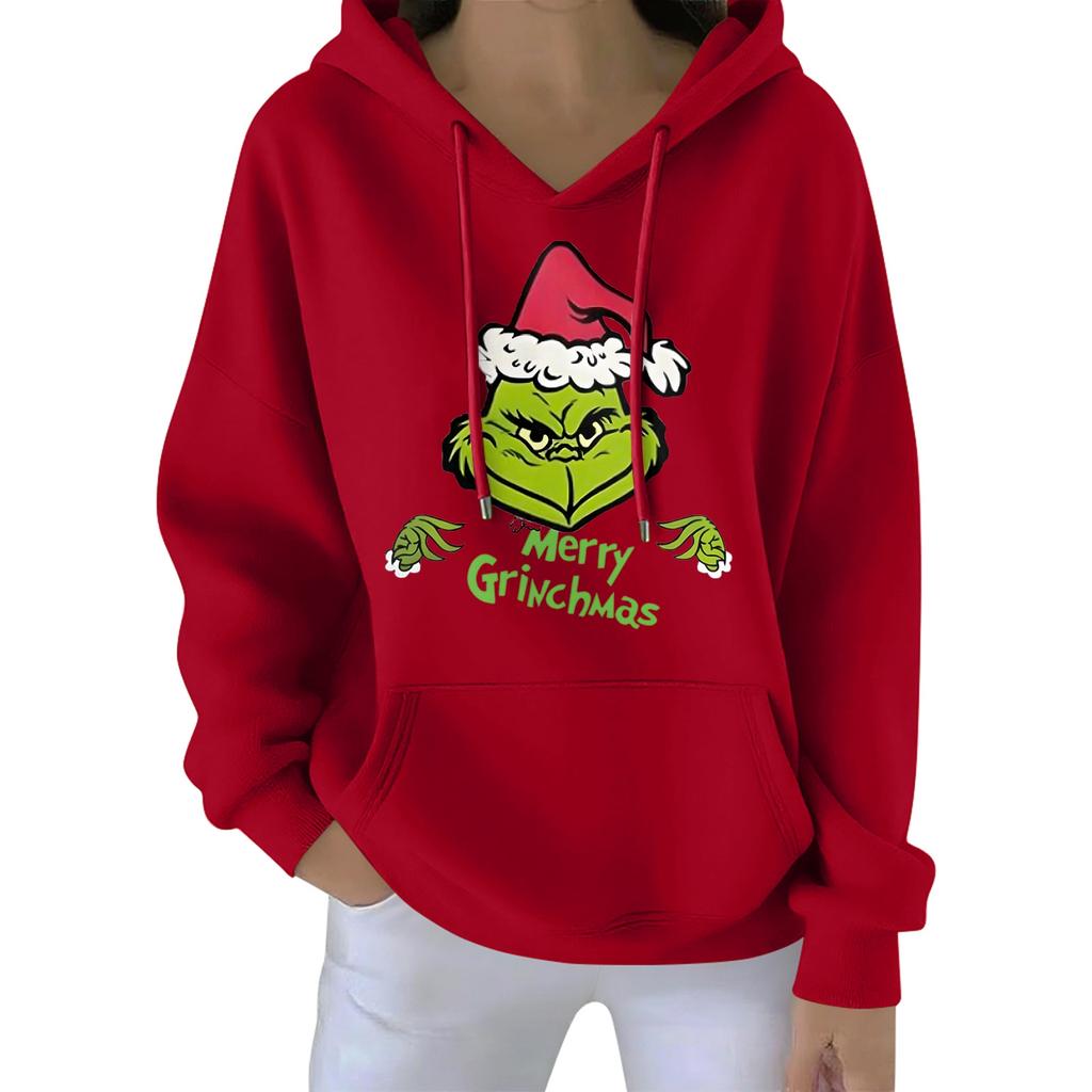 Women's Christmas  Hoodie Funny Cute Christmas Holiday Sweatshirt Pullover