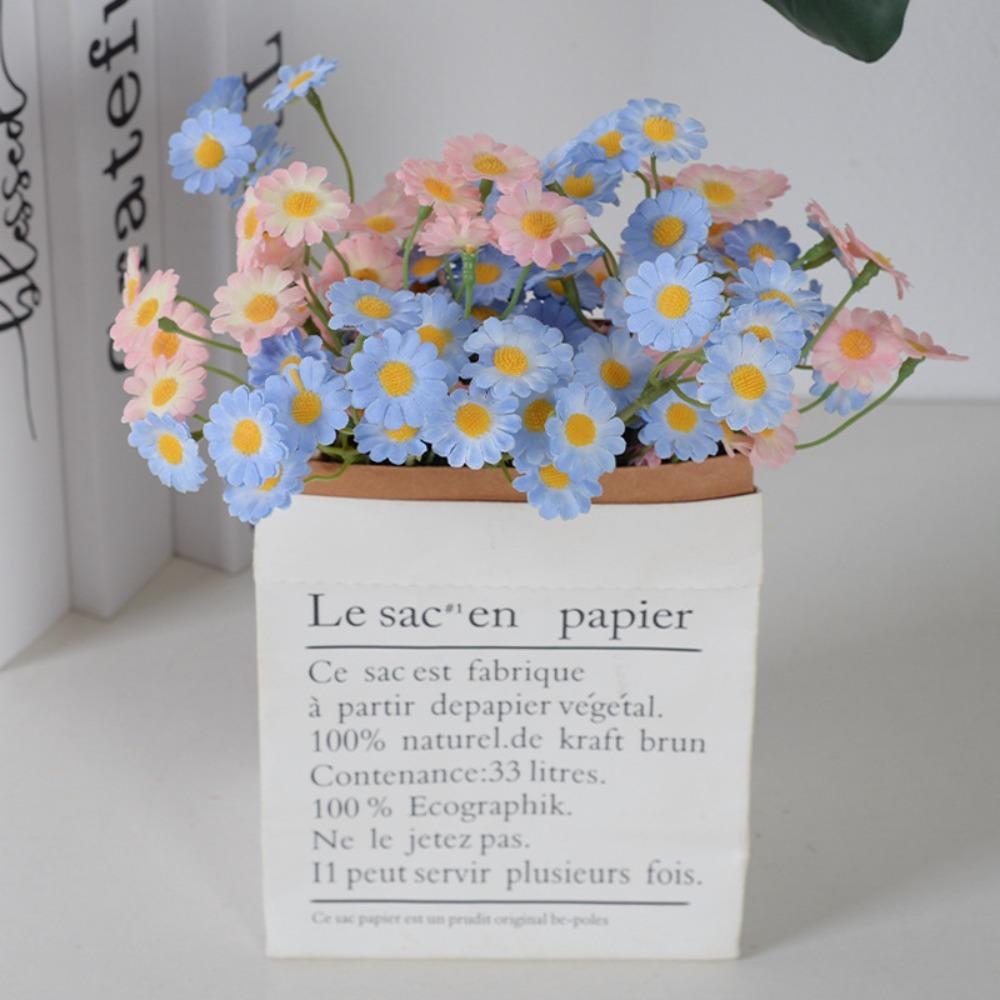 Artificial 2 Fork Chamomile Daisy Persian Flower Home Photo Garden Decor Bouquet