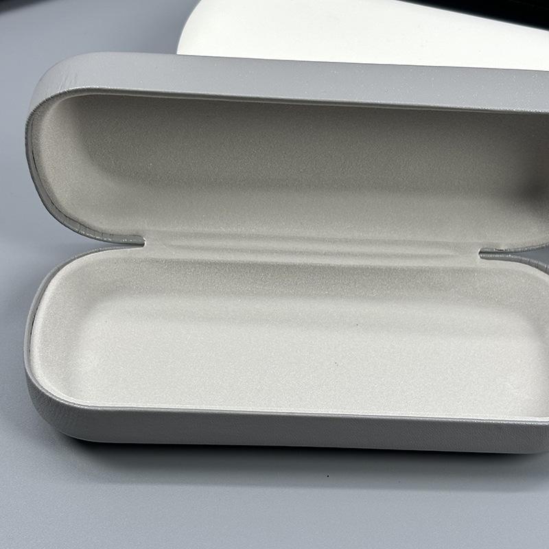 Simple Round Headed Glasses Case, Portable Pressure Resistant Sunglasses, Myopia Glasses Storage Box, Leather Optical Lens Case