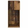 Wall Mounted TV Cabinet with LED Lighting Reclaimed Wood Finish 40.5 x 30 x 90 cm