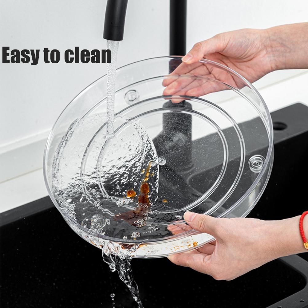 Transparenter Küchen-Drehteller Gewürzorganisator Drehbarer Vorratskammer-Lebensmittelaufbewahrungsbehälter für Küchenschränke