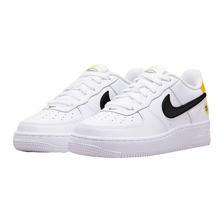 Air Force 1 LV8 GS Have A Nike Day Zapatillas para Niños Blanco Negro Azufre Oscuro DM0983-100