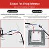 Square Wall-Mount Axial Fan for Strong Kitchen & Bathroom Ventilation