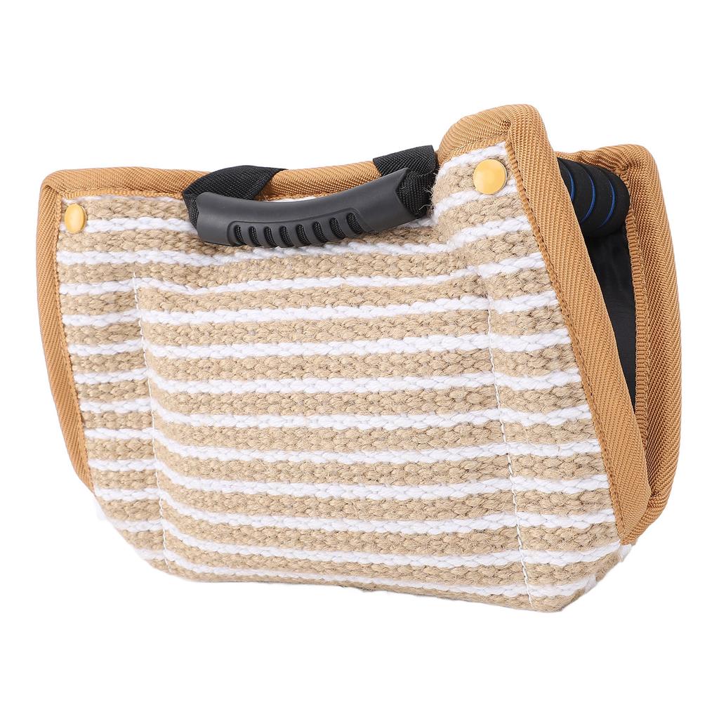 Dog Training Bite Pillow Tear Resistant Interactive Play Toy Jute Pad Dog Bite Sleeve Training Equipment with Handles