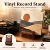 Retro dřevěný stojan na vinylové desky, držák na aktuálně hrající LP album, stojan na desky, domácí dekorace pro milovníky hudby