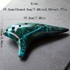 12-Hole Ceramic Ocarina Flute In Alto C - Reddish-Brown Glossy Finish with Musical Notes, Star-Shaped Mouthpiece, Perfect for Festive Occasions