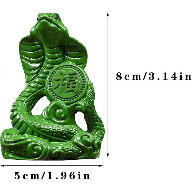Snake Statue Small Wooden Chinese Zodiac Feng Shui Snake Figurines 2025 Year of The Snake Gift Snake Sculpture Ornaments for Luck Success Wealth
