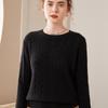 Women's Autumn/Winter Luxurious Loose Cable Knit 100% Cashmere Pullover Sweater