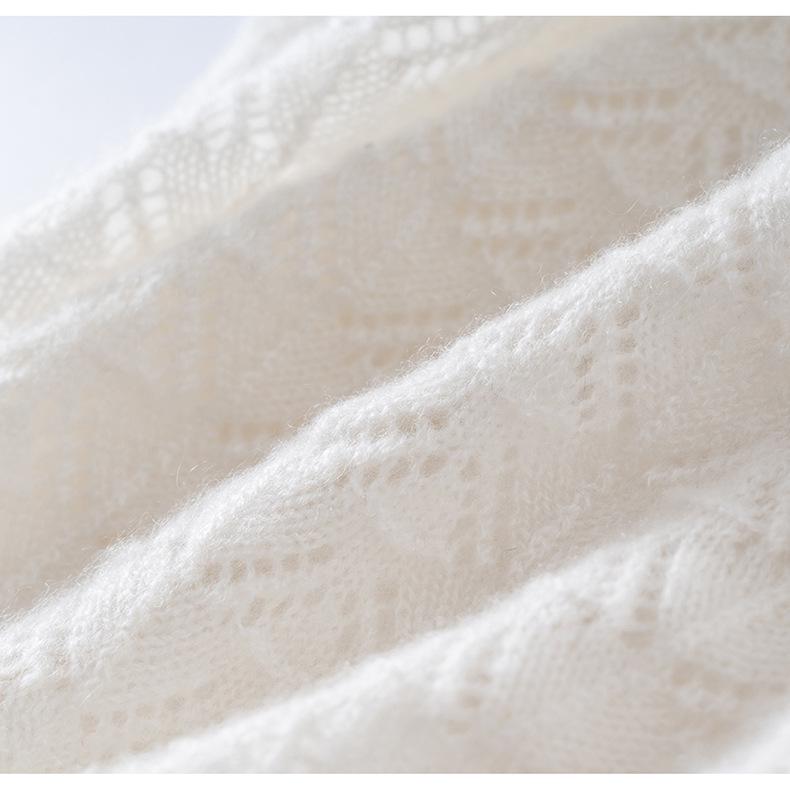 Cashmere Neck Warmer: 100% Pure Cashmere, Hollow Knit, Fashionable Warm Scarf