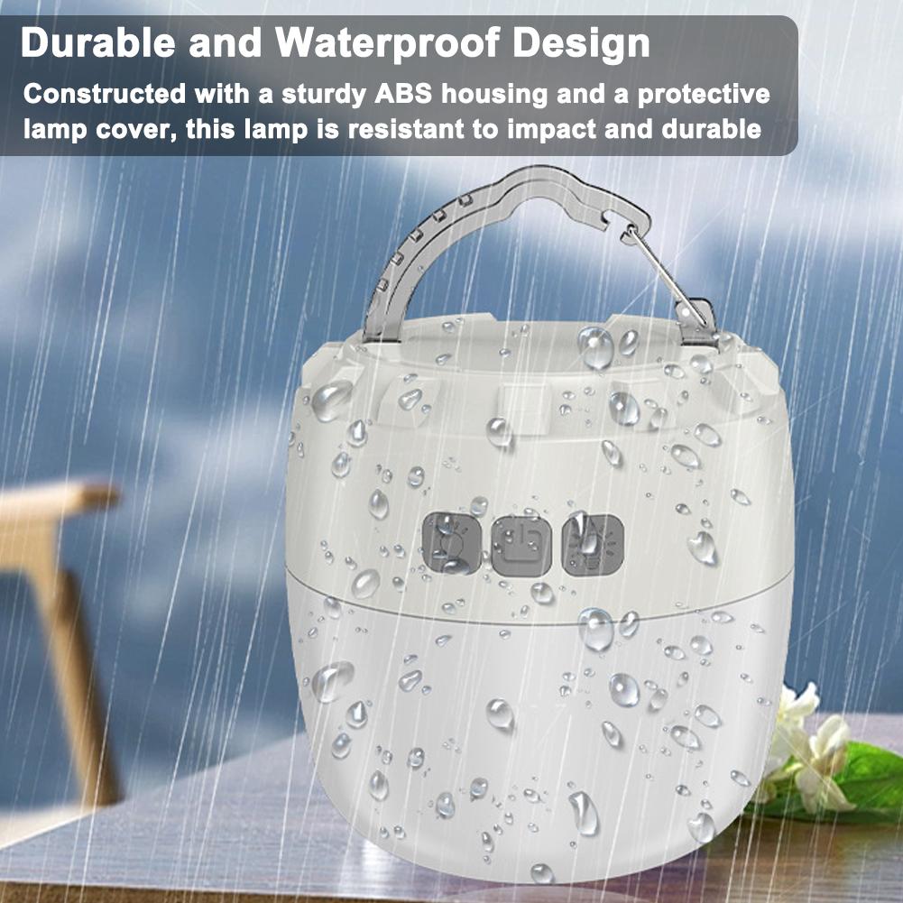LED Camping Light Multifunctional Campsite Lantern Portable Tent Lamp USB Rechargeable & Waterproof