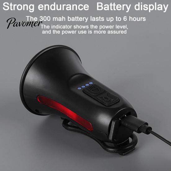 Handlebar Bell Electric Bike Loud Crisp Clear Sound Rechargeable E-bike Horn Waterproof Anti-Theft Alarm Bicycle Accessory