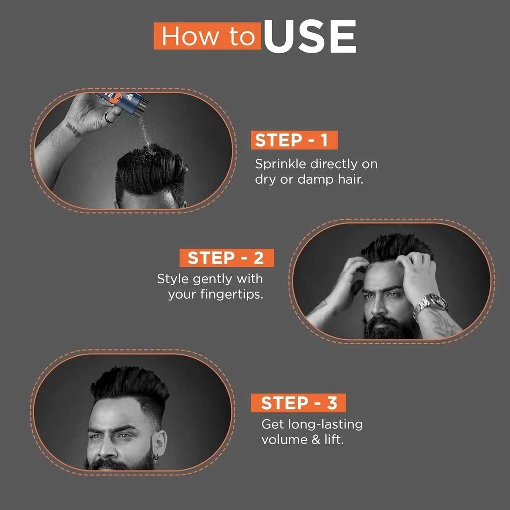 Beardhood Hair Volumizing Powder Wax For Strong Hold, Matte Finish 10g