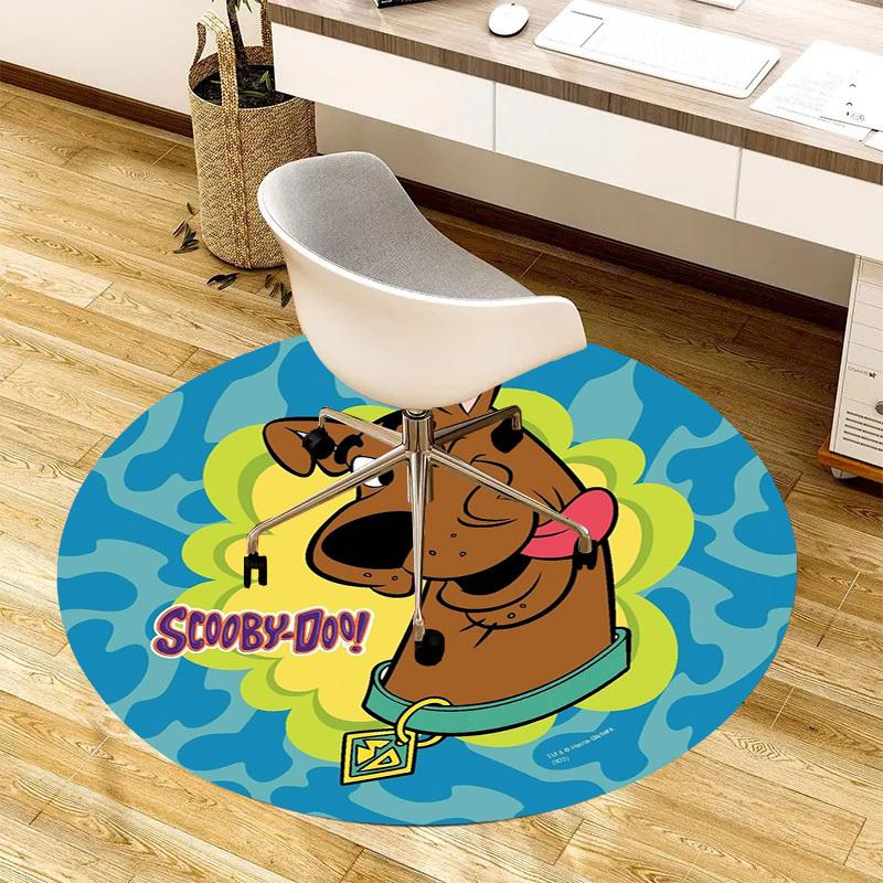 1 alfombra redonda de Scooby Doo, Hecha de poliéster, Perfecta para decorar sillas de oficina, salas de estar, una alfombra decorativa vibrante