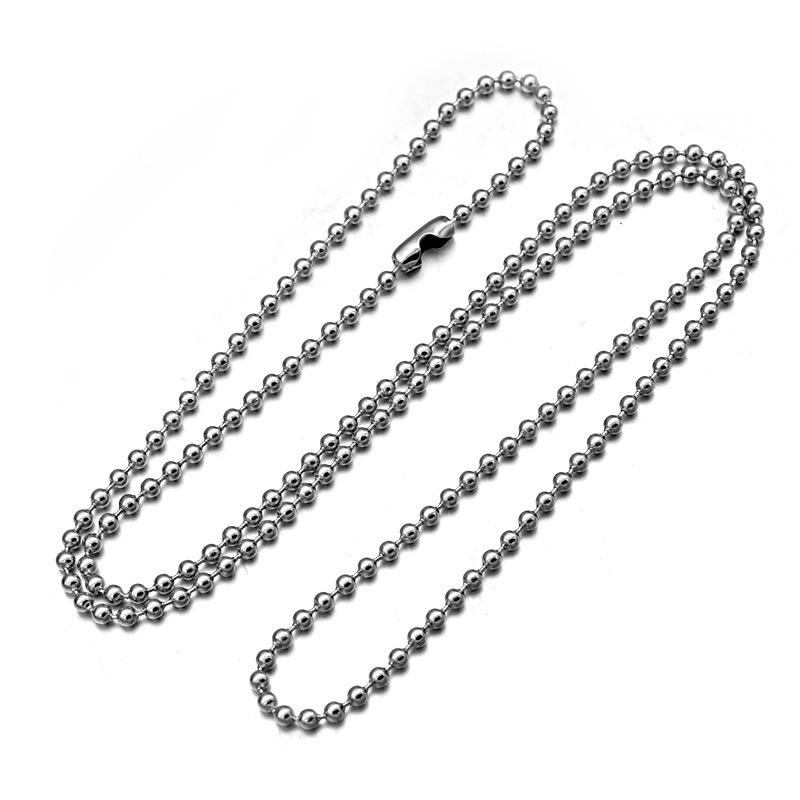 Korean Style Titanium Steel Pendant Necklace with Round Bead Chain