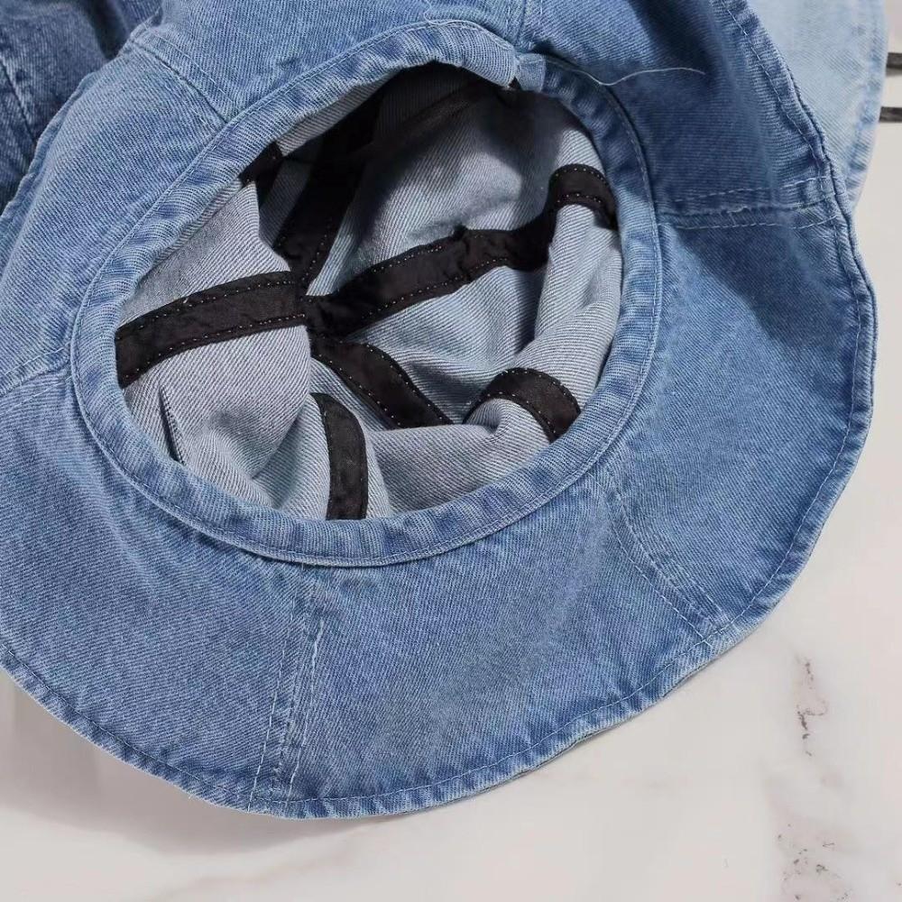 Korean Style Denim Bucket Hats Bowknot Sunscreen Hat Fashion Bow Fisherman Hat  Travel