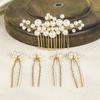 Silver Bride Hair Pins Gold Hair Fork Vintage Wedding Headwear  Headpiece