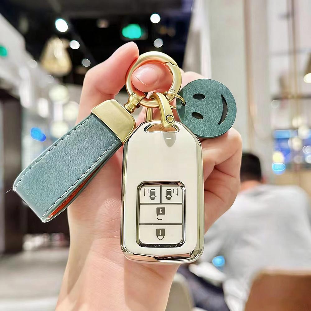 TPU Car Remote Key Case Cover for Honda Vezel City Civic Jazz BRV BR-V HRV Protector Shell Fob Keychain Auto Accessories