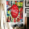 Cocacola Bottles Ice Bucket Tapestry Wallmounted Fashion Print Atmospheric Background Cloth Wall Decoration Wall Covering Decoration