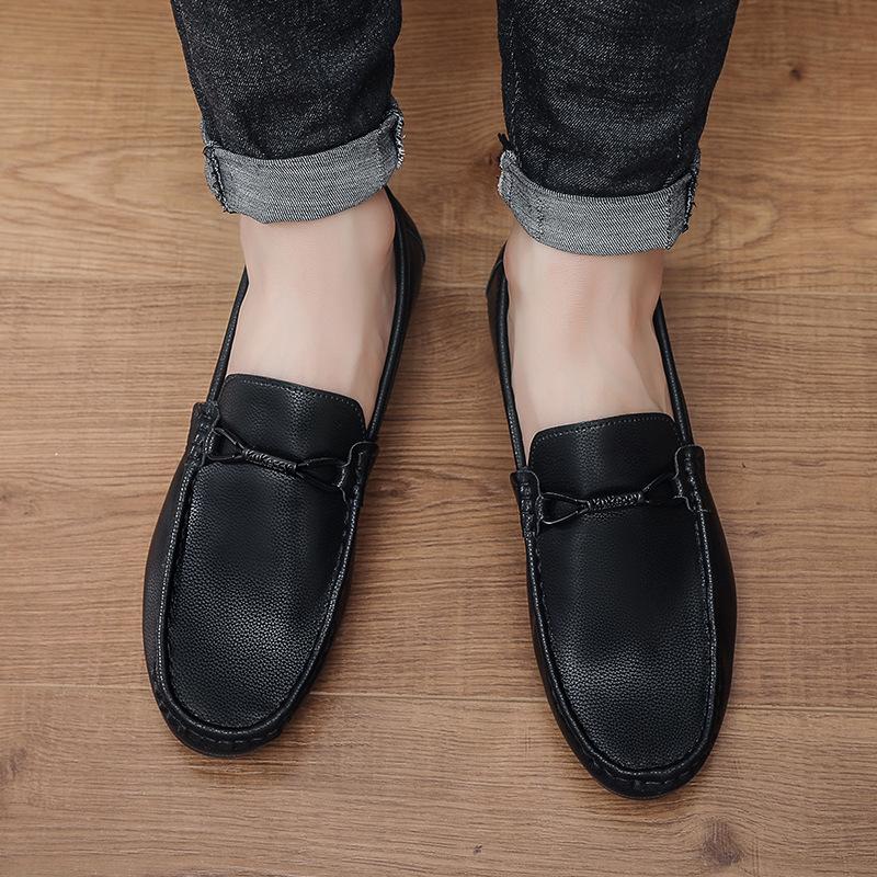 Doudou Schuhe Herren Frühling und Herbst 2025 neu faule Ein-Pedal kleine Lederschuhe Loafer Fahrschuhe Herren Freizeitschuhe
